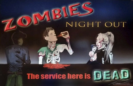 Zombies Night Out Art Rendering - Prints54.com