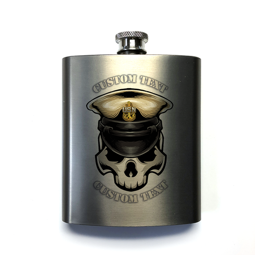 US Navy Chief Goat Locker CPO Mess Veteran Military Flask - Prints54.com