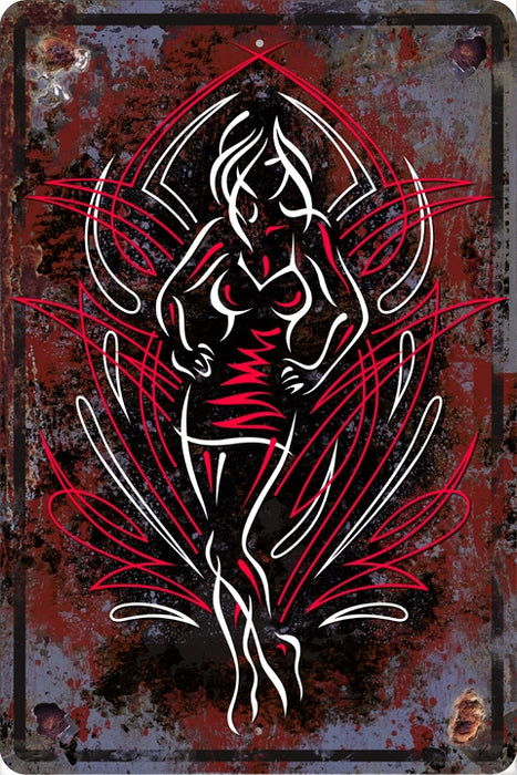 Pinstripe Pinup Art Rendering - Prints54.com