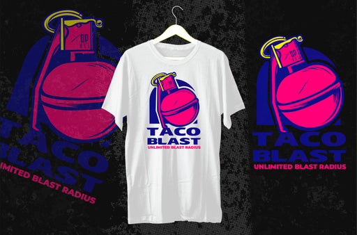 Taco Blast Grenade Unlimited Blast Radius Military T-Shirt - Prints54.com
