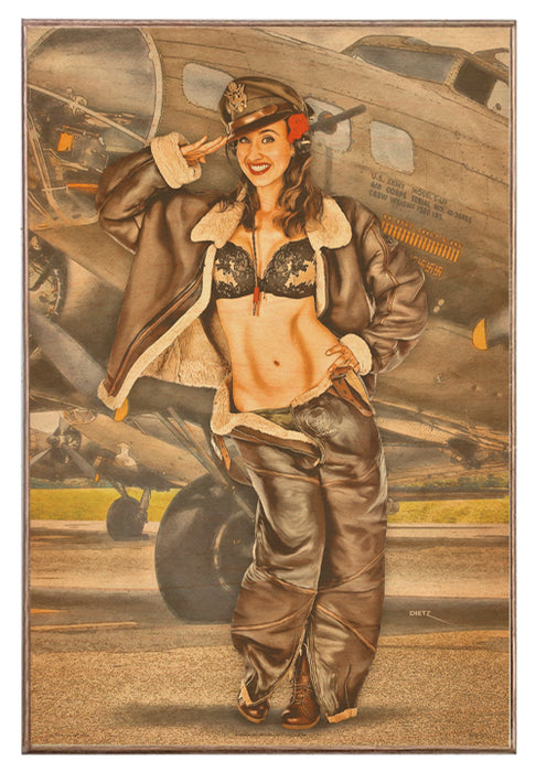 USAF 8th Air Force Salute Bomber Pinup Girl WW2 Art Rendering - Prints54.com