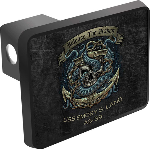 USS Emory S Land AS-39 NB Guam Guam US Navy Warship Kraken Trailer Hitch Cover - Prints54.com