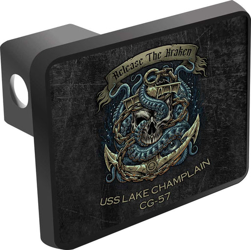 USS Lake Champlain CG-57 US Navy Warship Kraken Trailer Hitch Cover - Prints54.com