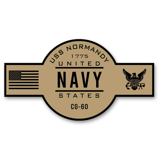 USS Normandy CG-60 US Navy Chief Khaki Goatlocker 5 Inch Decal - Prints54.com