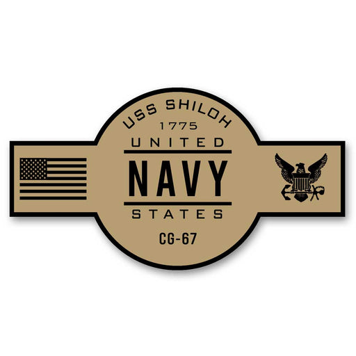 USS Shiloh CG-67 US Navy Chief Khaki Goatlocker 5 Inch Decal - Prints54.com