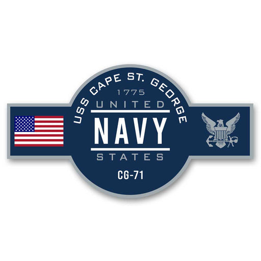USS Cape St George CG-71 US Navy Warship Ribbon 5 Inch Military Decal - Prints54.com