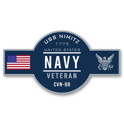 USS Nimitz CVN-68 NB Kitsap–Bremerton WA US Navy Veteran Warship Ribbon 5 Inch Military Decal - Prints54.com