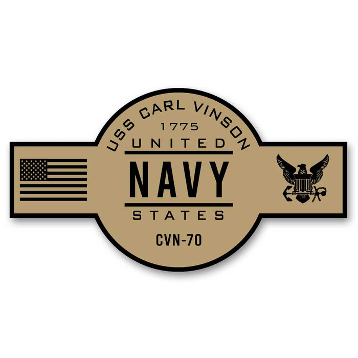 USS Carl Vinson CVN-70 US Navy Chief Khaki Goatlocker 5 Inch Decal - Prints54.com