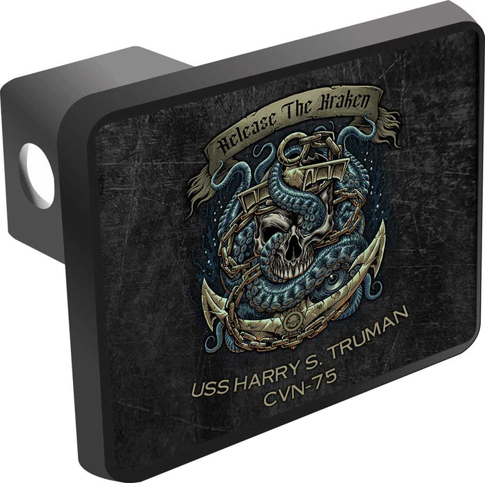 USS Harry S Truman CVN-75 US Navy Warship Kraken Trailer Hitch Cover - Prints54.com