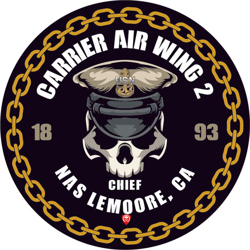 Carrier Air Wing 2 CVW-2 NAS Lemoore CA US Navy Chief 5 Inch Military Decal - Prints54.com