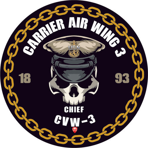 Carrier Air Wing 3 CVW-3 NAS Oceana VA US Navy Chief 5 Inch Military Decal - Prints54.com