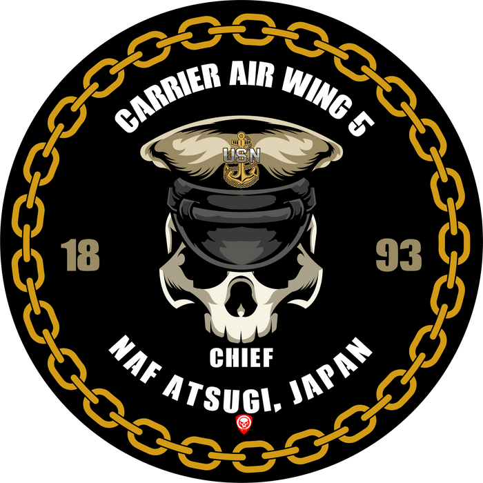 Carrier Air Wing 5 CVW-5 NAF Atsugi Japan US Navy Chief 5 Inch Military Decal - Prints54.com