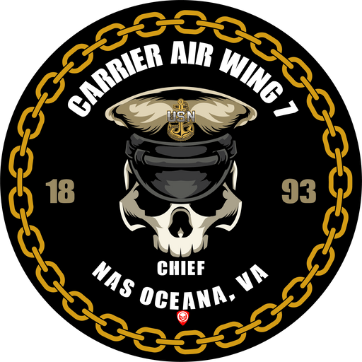 Carrier Air Wing 7 CVW-7 NAS Oceana VA US Navy Chief 5 Inch Military Decal - Prints54.com