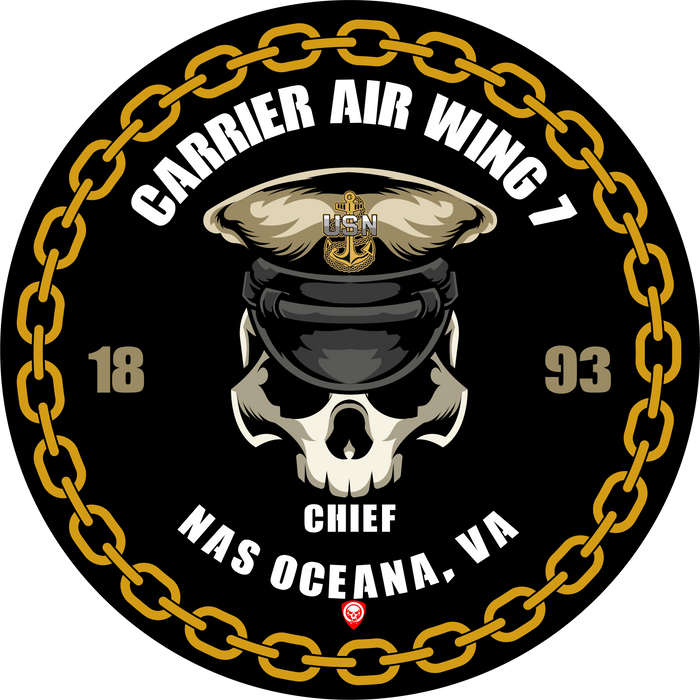 Carrier Air Wing 7 CVW-7 NAS Oceana VA US Navy Chief 5 Inch Military Decal - Prints54.com