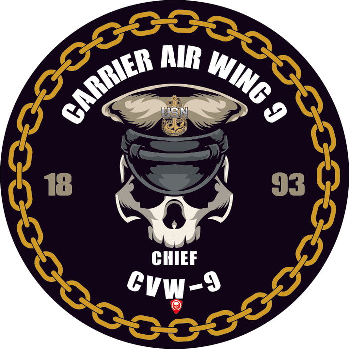 Carrier Air Wing 9 CVW-9 NAS Lemoore CA US Navy Chief 5 Inch Military Decal - Prints54.com