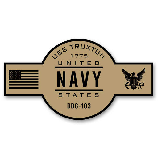 USS Truxtun DDG-103 US Navy Chief Khaki Goatlocker 5 Inch Decal - Prints54.com