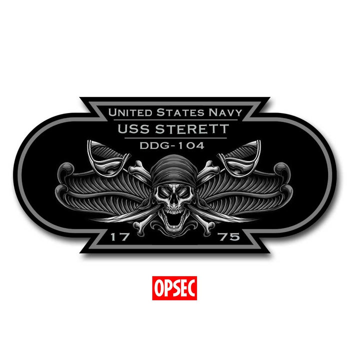 USS Sterett DDG-104 US Navy Chief 5 Inch Military Decal - Prints54.com