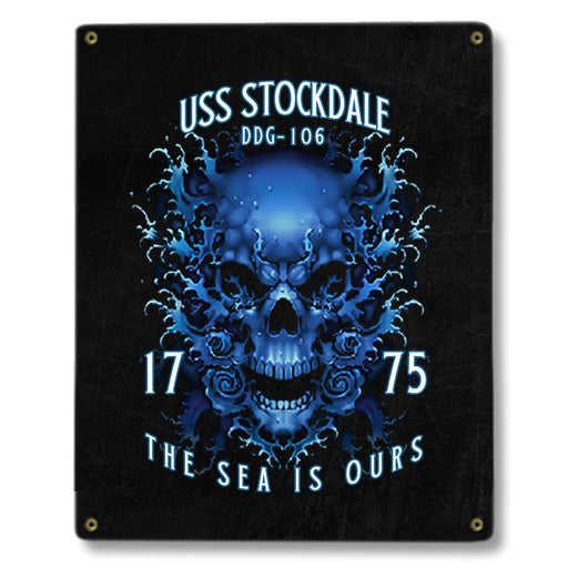 USS Stockdale DDG-106 US Navy Davy Jones The Sea Is Ours Military Metal Sign - Prints54.com