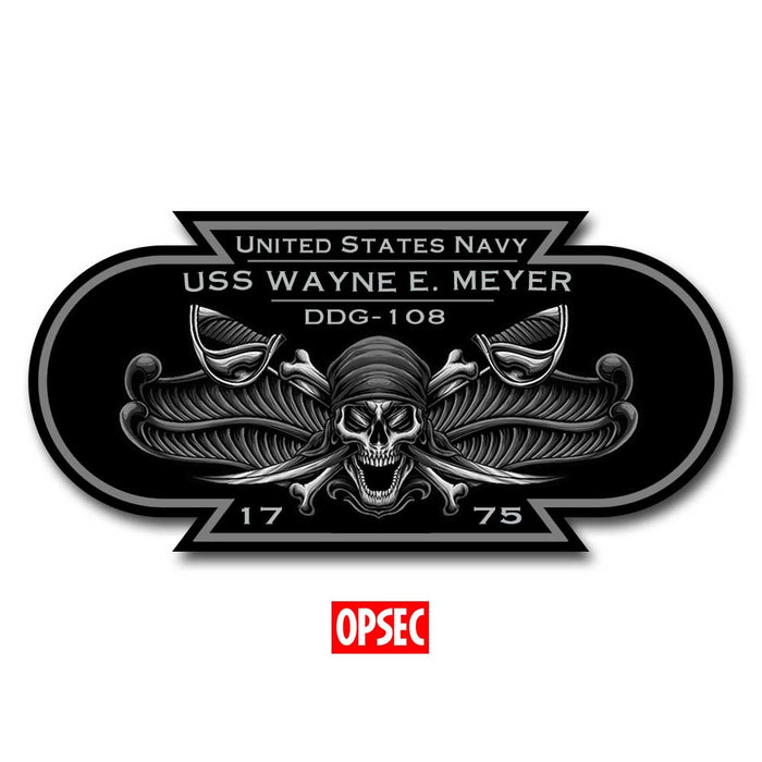USS Wayne E Meyer DDG-108 US Navy Chief 5 Inch Military Decal - Prints54.com