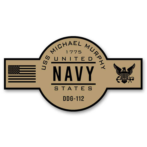 USS Michael Murphy DDG-112 US Navy Chief Khaki Goatlocker 5 Inch Decal - Prints54.com