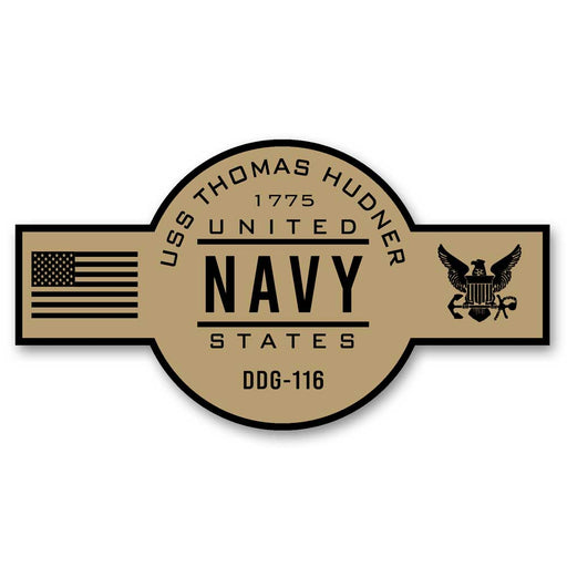 USS Thomas Hunder DDG-116 US Navy Chief Khaki Goatlocker 5 Inch Decal - Prints54.com