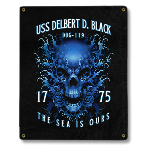 USS Delbert D Black DDG-119 US Navy Davy Jones The Sea Is Ours Military Metal Sign - Prints54.com