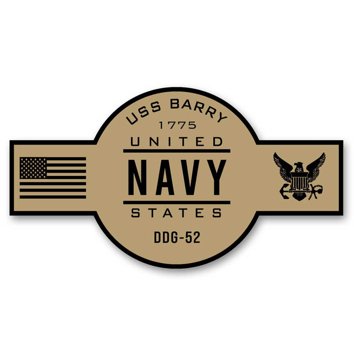 USS Barry DDG-52 US Navy Chief Khaki Goatlocker 5 Inch Decal - Prints54.com