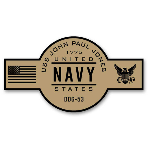 USS John Paul Jones DDG-53 US Navy Chief Khaki Goatlocker 5 Inch Decal - Prints54.com