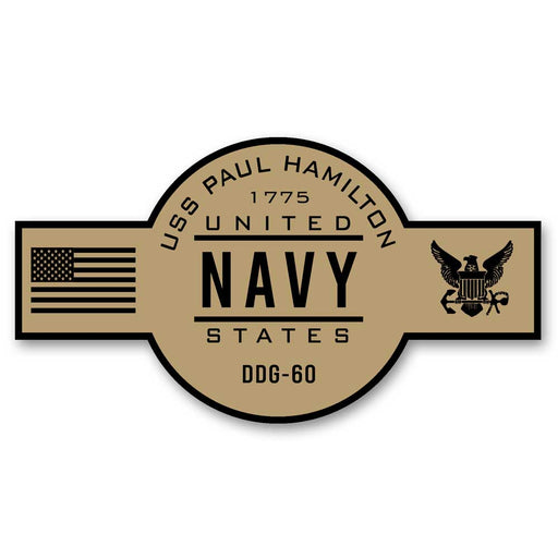 USS Paul Hamilton DDG-60 US Navy Chief Khaki Goatlocker 5 Inch Decal - Prints54.com