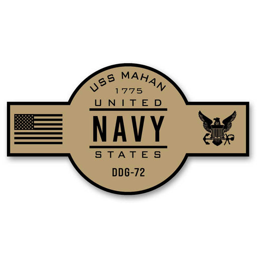 USS Mahan DDG-72 US Navy Chief Khaki Goatlocker 5 Inch Decal - Prints54.com