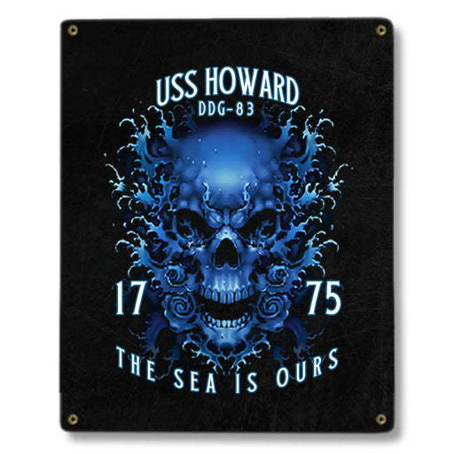 USS Howard DDG-83 US Navy Davy Jones The Sea Is Ours Military Metal Sign - Prints54.com