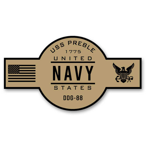 USS Preble DDG-88 US Navy Chief Khaki Goatlocker 5 Inch Decal - Prints54.com