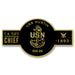 USS Mustin DDG-89 US Navy Chief Black Label 5 Inch Decal - Prints54.com