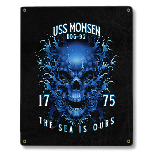 USS Momsen DDG-92 US Navy Davy Jones The Sea Is Ours Military Metal Sign - Prints54.com