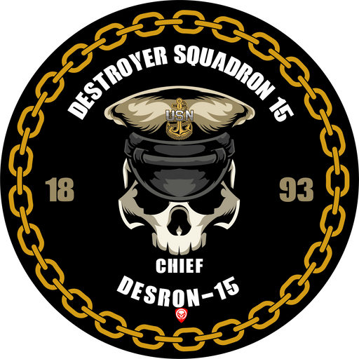 Destroyer Squadron 15 DESRON-15 US Navy Chief 5 Inch Military Decal - Prints54.com