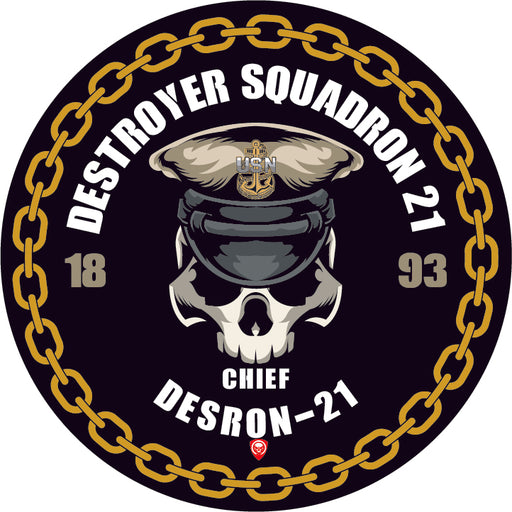 Destroyer Squadron 21 DESRON-21 US Navy Chief 5 Inch Military Decal - Prints54.com