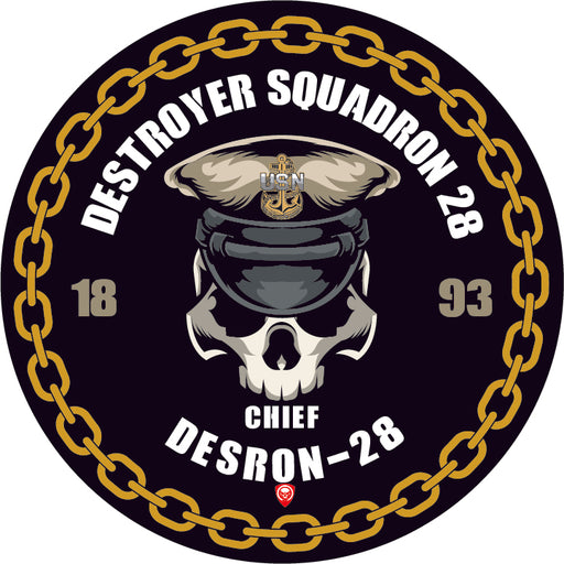 Destroyer Squadron 28 DESRON-28 US Navy Chief 5 Inch Military Decal - Prints54.com