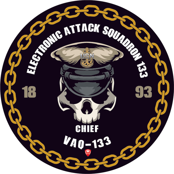 Electronic Attack Squadron 133 VAQ-133 NAS Whidbey Island WA US Navy Chief 5 Inch Military Decal - Prints54.com