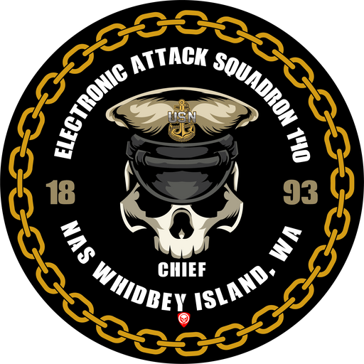 Electronic Attack Squadron 140 VAQ-140 NAS Whidbey Island WA US Navy Chief 5 Inch Military Decal - Prints54.com