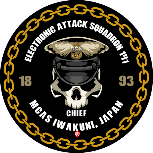 Electronic Attack Squadron 141 VAQ-141 MCAS Iwakuni Japan US Navy Chief 5 Inch Military Decal - Prints54.com