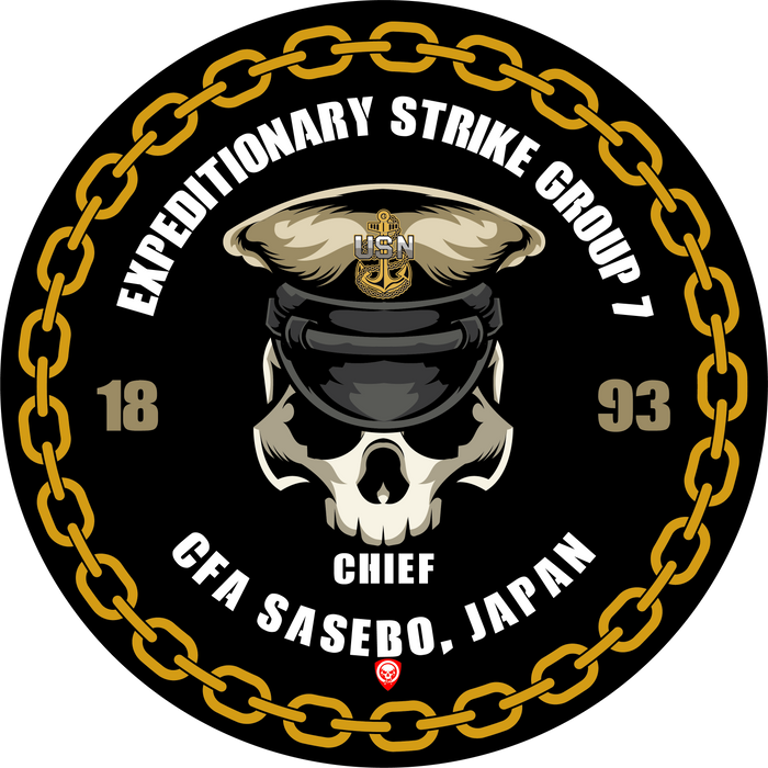 Expeditionary Strike Group 7 ESG-7 CFA Sasebo Japan US Navy Chief 5 Inch Military Decal - Prints54.com