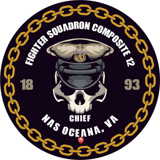 Fighter Squadron Composite 12 VFC-12 NAS Oceana VA US Navy Chief 5 Inch Military Decal - Prints54.com