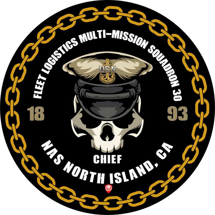 Fleet Logistics Multi-Mission Squadron 30 VRM-30 NAS North Island CA US Navy Chief 5 Inch Military Decal - Prints54.com