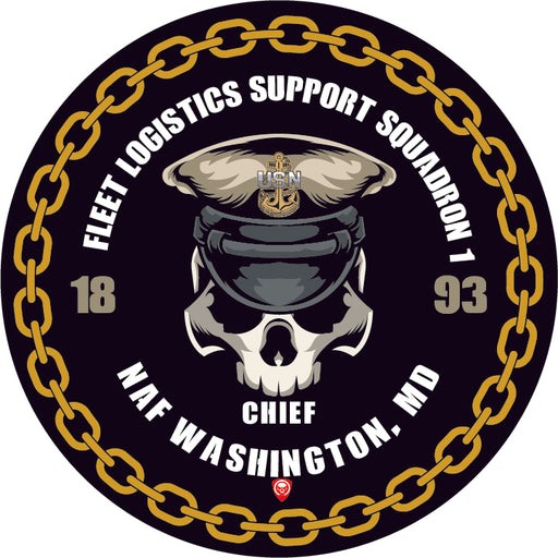 Fleet Logistics Support Squadron 1 VR-1 NAF Washington MD US Navy Chief 5 Inch Military Decal - Prints54.com