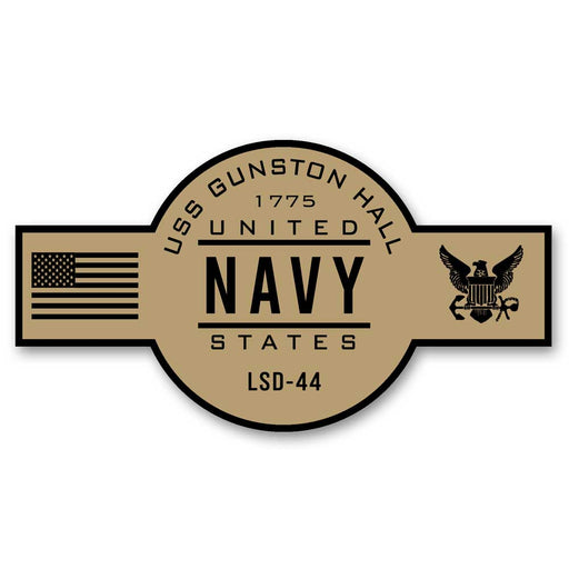 USS Gunston Hall LSD-44 NAB Little Creek VA US Navy Chief Khaki Goatlocker 5 Inch Decal - Prints54.com