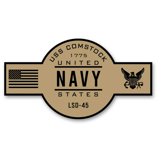 USS Comstock LSD-45 US Navy Chief Khaki Goatlocker 5 Inch Decal - Prints54.com