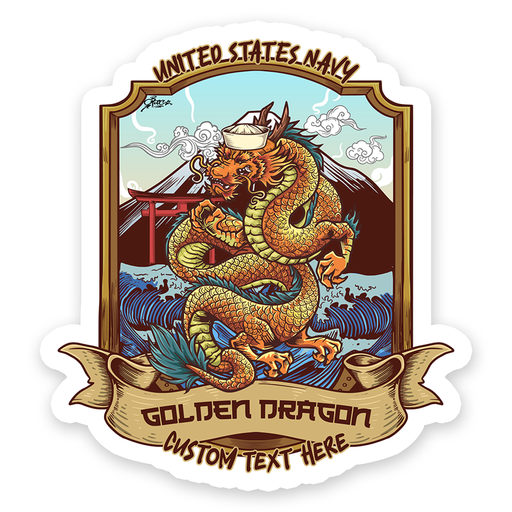 US Navy Golden Dragon Prime Meridian Custom Military Decal - Prints54.com