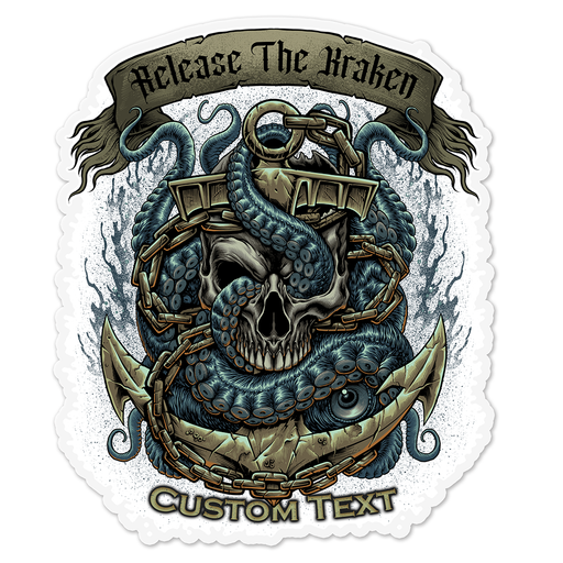 US Navy Chief Anchor Kraken Custom Military Decal