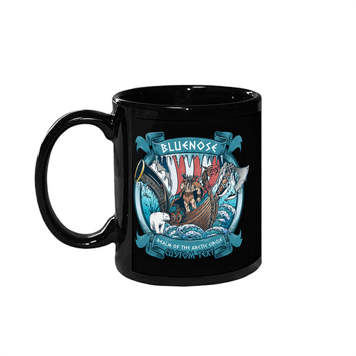 US Navy Blue Nose Viking Axe And Horn Custom Military Coffee Mug