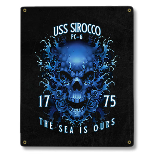 USS Sirocco PC-6 US Navy Davy Jones The Sea Is Ours Military Metal Sign - Prints54.com